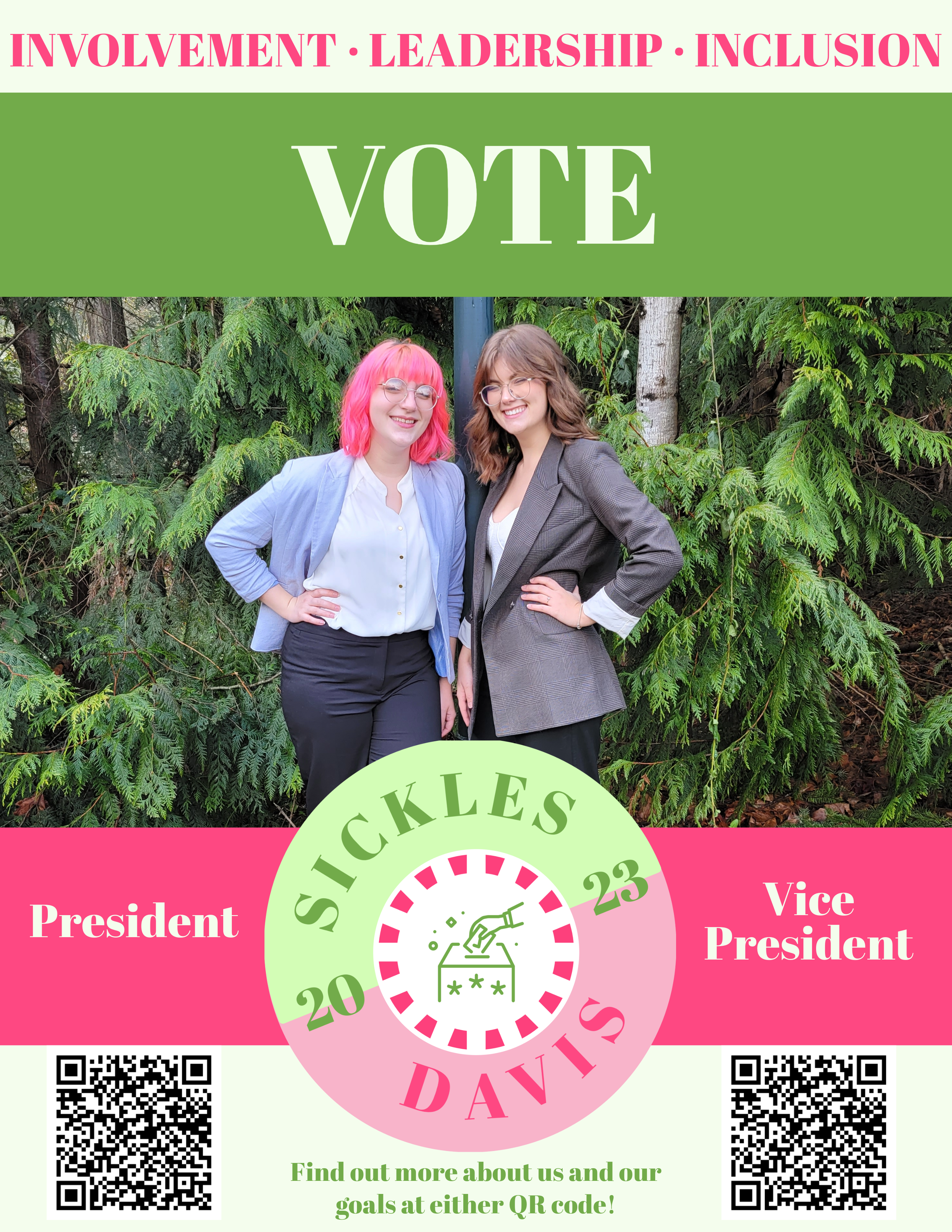 A presidential campaign ad for Kylie Sickles and Bethanie Davis.